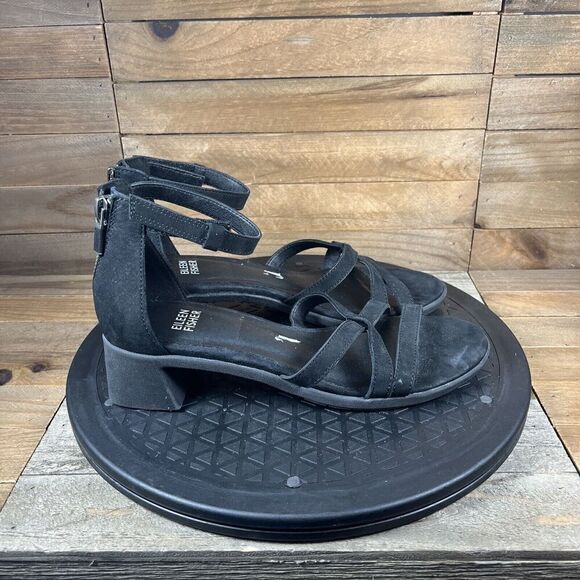 Eileen Fisher Womens Size US 6.5 Noni Block Zip Up Heel Casual Dress Sandals - Picture 1 of 10